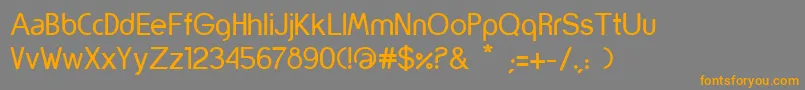 Yorkville Font – Orange Fonts on Gray Background