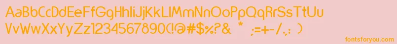 Шрифт Yorkville – оранжевые шрифты на розовом фоне