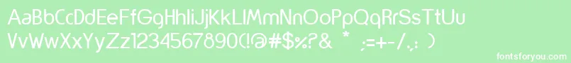 Yorkville-fontti – valkoiset fontit vihreällä taustalla