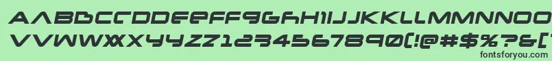 フォントNewmarssemital – 緑の背景に黒い文字