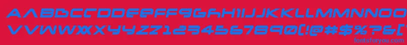 Newmarssemital Font – Blue Fonts on Red Background