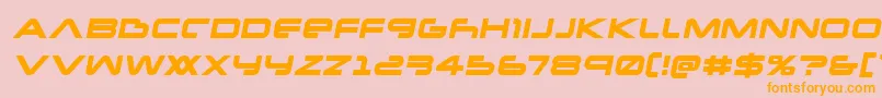 Czcionka Newmarssemital – pomarańczowe czcionki na różowym tle