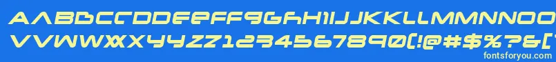 Newmarssemital Font – Yellow Fonts on Blue Background