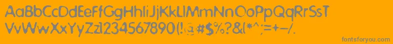 OnsokuSeinenPlane-Schriftart – Graue Schriften auf orangefarbenem Hintergrund