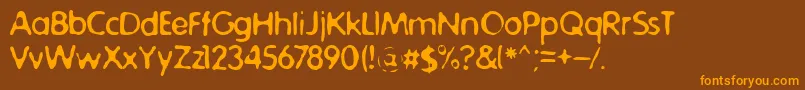 fuente OnsokuSeinenPlane – Fuentes Naranjas Sobre Fondo Marrón