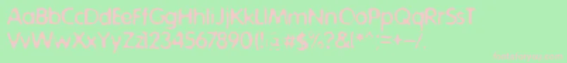 OnsokuSeinenPlane Font – Pink Fonts on Green Background