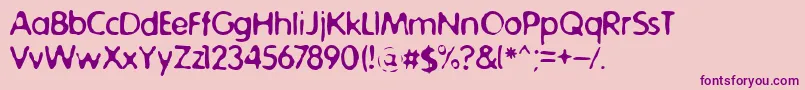 OnsokuSeinenPlane Font – Purple Fonts on Pink Background