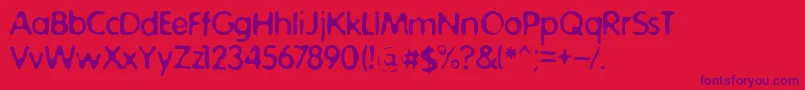 OnsokuSeinenPlane Font – Purple Fonts on Red Background