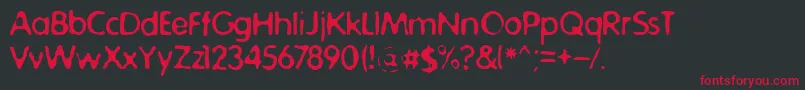 OnsokuSeinenPlane Font – Red Fonts on Black Background