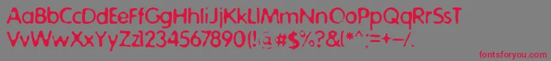 OnsokuSeinenPlane Font – Red Fonts on Gray Background