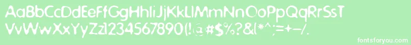 フォントOnsokuSeinenPlane – 緑の背景に白い文字