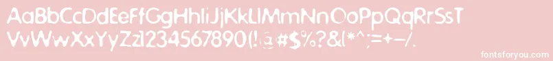 OnsokuSeinenPlane Font – White Fonts on Pink Background