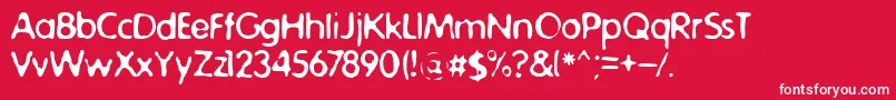 フォントOnsokuSeinenPlane – 赤い背景に白い文字