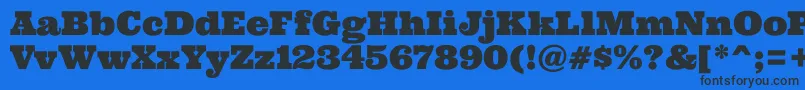 Ultra Font – Black Fonts on Blue Background