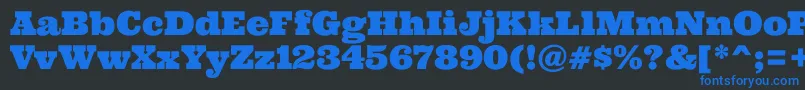 Ultra Font – Blue Fonts on Black Background