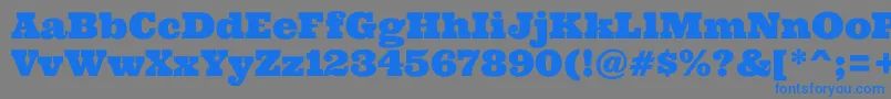 Ultra Font – Blue Fonts on Gray Background