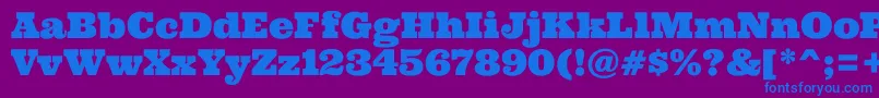 Ultra Font – Blue Fonts on Purple Background