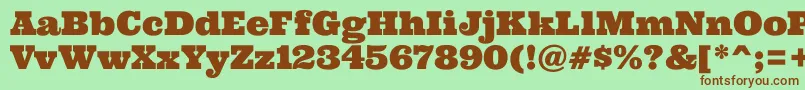 Ultra Font – Brown Fonts on Green Background