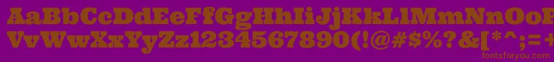 Ultra Font – Brown Fonts on Purple Background
