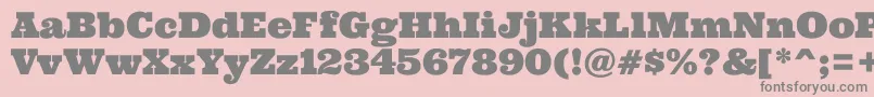 Ultra Font – Gray Fonts on Pink Background