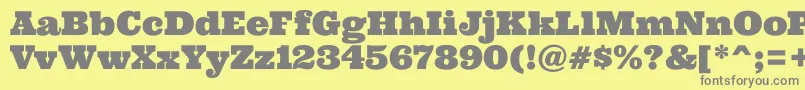 Ultra Font – Gray Fonts on Yellow Background