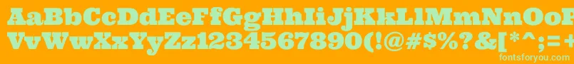 Ultra Font – Green Fonts on Orange Background