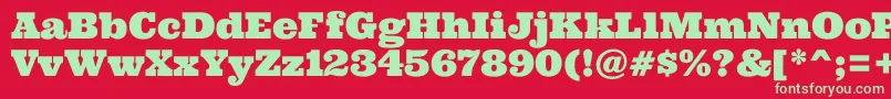 Ultra Font – Green Fonts on Red Background