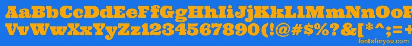 Ultra Font – Orange Fonts on Blue Background