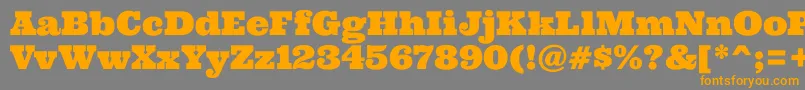 Ultra Font – Orange Fonts on Gray Background