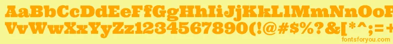 Ultra Font – Orange Fonts on Yellow Background