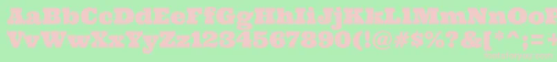 Ultra Font – Pink Fonts on Green Background