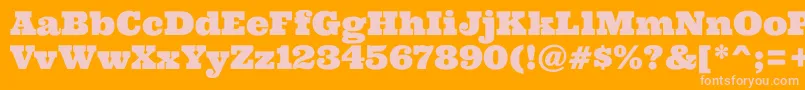 Ultra Font – Pink Fonts on Orange Background