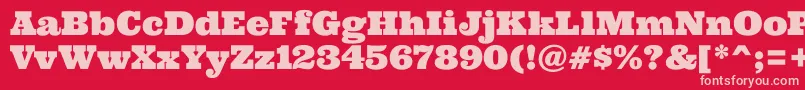 Ultra Font – Pink Fonts on Red Background