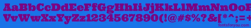 Ultra Font – Purple Fonts on Blue Background