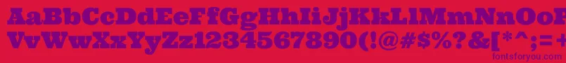 Ultra Font – Purple Fonts on Red Background
