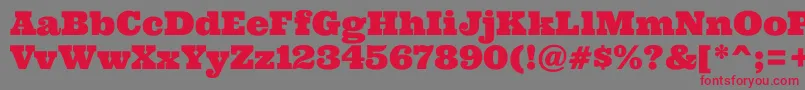 Ultra Font – Red Fonts on Gray Background