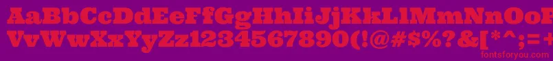 Ultra Font – Red Fonts on Purple Background