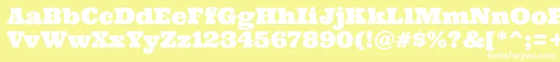 Ultra Font – White Fonts on Yellow Background