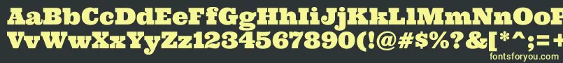 Ultra Font – Yellow Fonts on Black Background