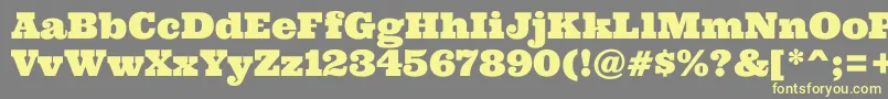 Ultra Font – Yellow Fonts on Gray Background