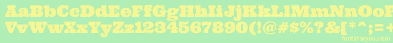 Ultra Font – Yellow Fonts on Green Background