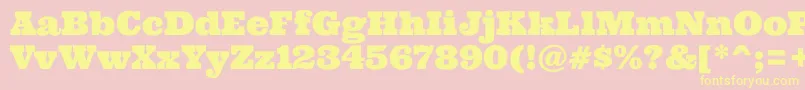 Ultra Font – Yellow Fonts on Pink Background