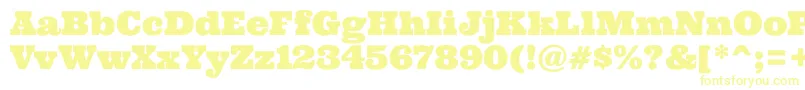 Ultra Font – Yellow Fonts on White Background