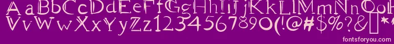 PanYVino Font – Pink Fonts on Purple Background