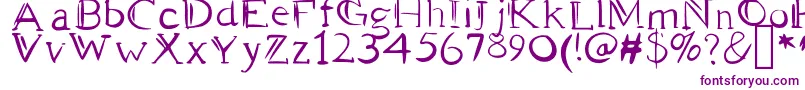 PanYVino Font – Purple Fonts on White Background