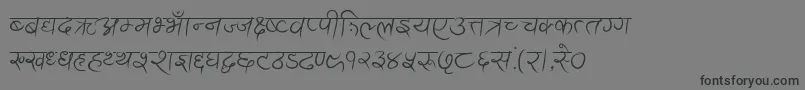 AnandaAkchyar-fontti – mustat fontit harmaalla taustalla