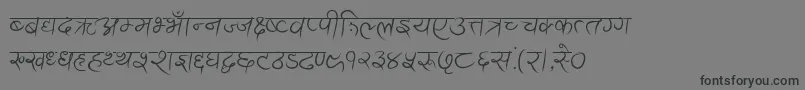 フォントAnandaAkchyar – 黒い文字の灰色の背景