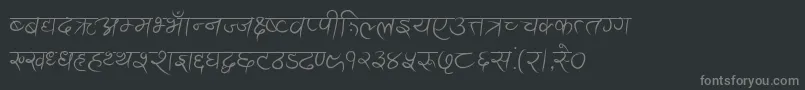 Шрифт AnandaAkchyar – серые шрифты на чёрном фоне