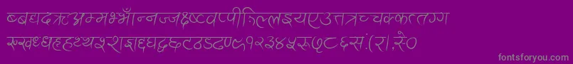 AnandaAkchyar Font – Gray Fonts on Purple Background