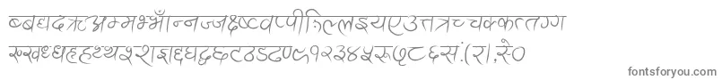 フォントAnandaAkchyar – 白い背景に灰色の文字